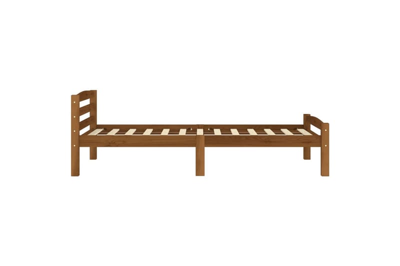 Sängram honungsbrun massiv furu 90x200 cm - Brun - Möbler - Säng - Sängram & sängstomme