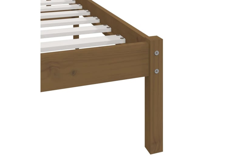 Sängram honungsbrun massivt furu 100x200 cm enkelsäng - Honung - Möbler - Säng - Sängram & sängstomme
