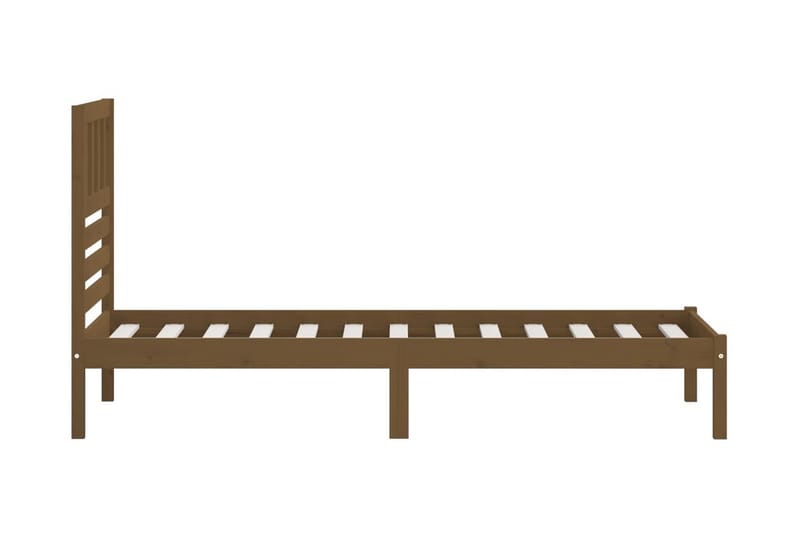 Sängram honungsbrun massivt furu 100x200 cm enkelsäng - Honung - Möbler - Säng - Sängram & sängstomme