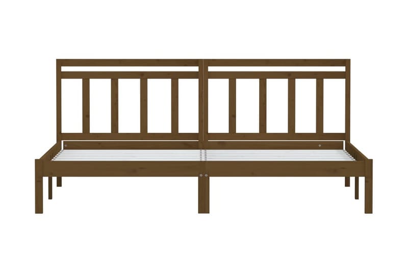 Sängram honungsbrun massivt furu 200x200 cm - Honung - Möbler - Säng - Sängram & sängstomme