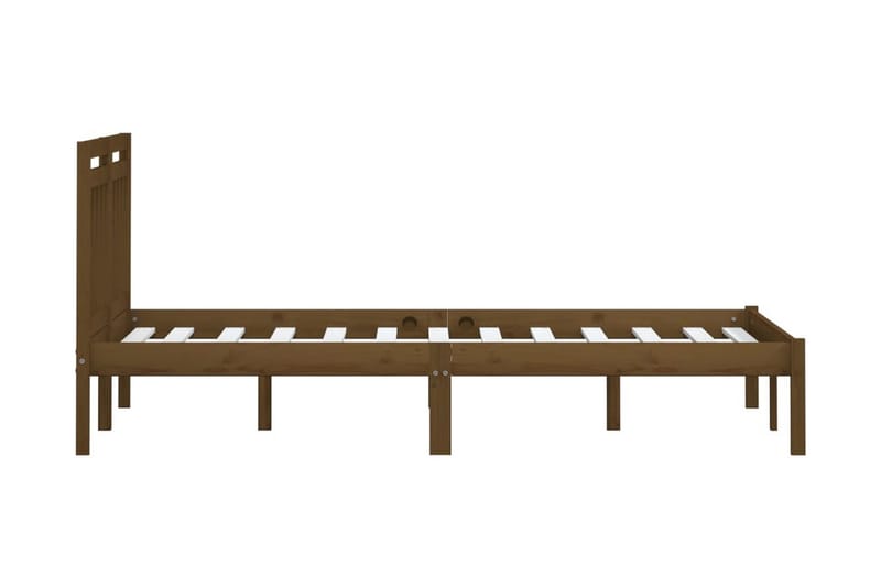 Sängram honungsbrun massivt furu 200x200 cm - Honung - Möbler - Säng - Sängram & sängstomme
