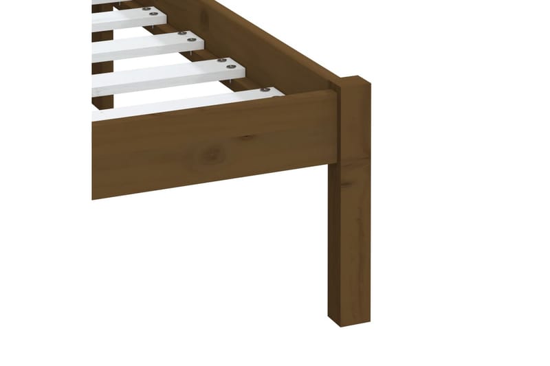 Sängram honungsbrun massivt furu 200x200 cm - Honung - Möbler - Säng - Sängram & sängstomme