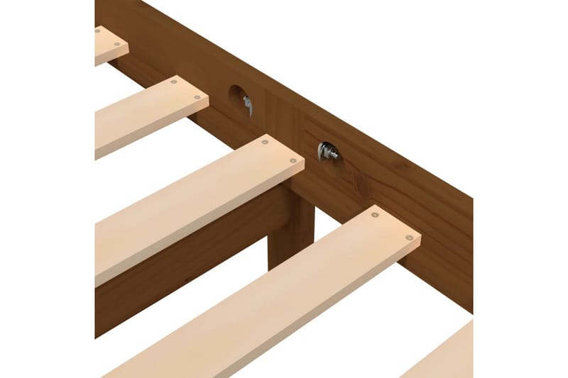 Sängram honungsbrun massivt furu 200x200 cm - Honung - Möbler - Säng - Sängram & sängstomme