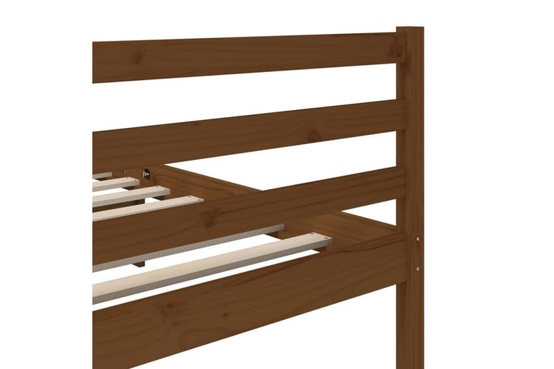 Sängram honungsbrun massivt furu 200x200 cm - Honung - Möbler - Säng - Sängram & sängstomme