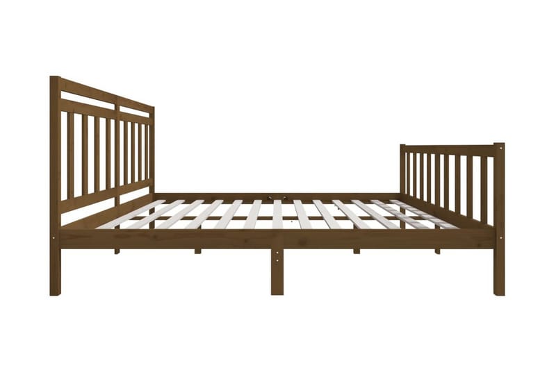Sängram honungsbrun massivt trä 200x200 cm - Honung - Möbler - Säng - Sängram & sängstomme
