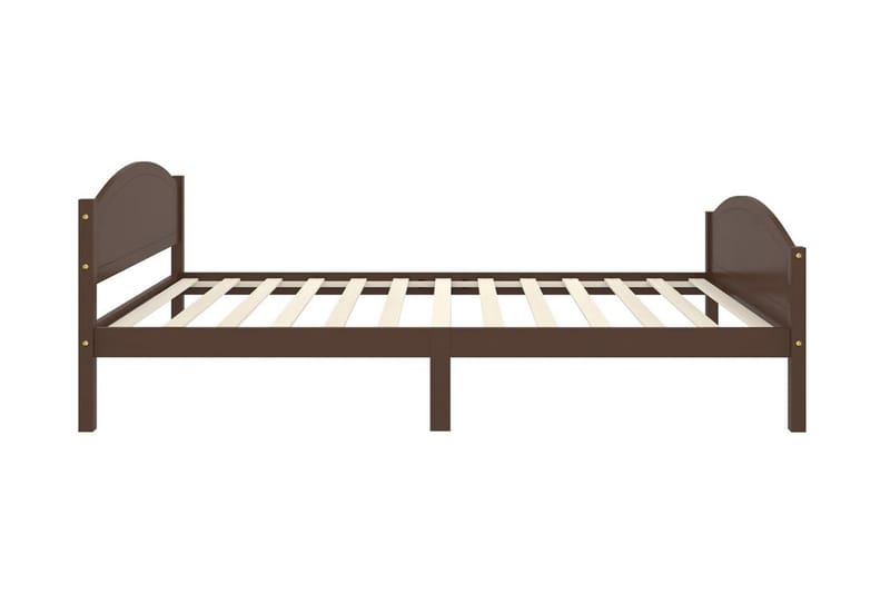 Sängram mörkbrun massiv furu 120x200 cm - Mörkbrun - Möbler - Säng - Sängram & sängstomme