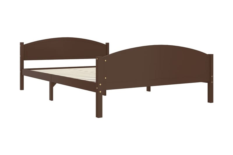 Sängram mörkbrun massiv furu 160x200 cm - Mörkbrun - Möbler - Säng - Sängram & sängstomme