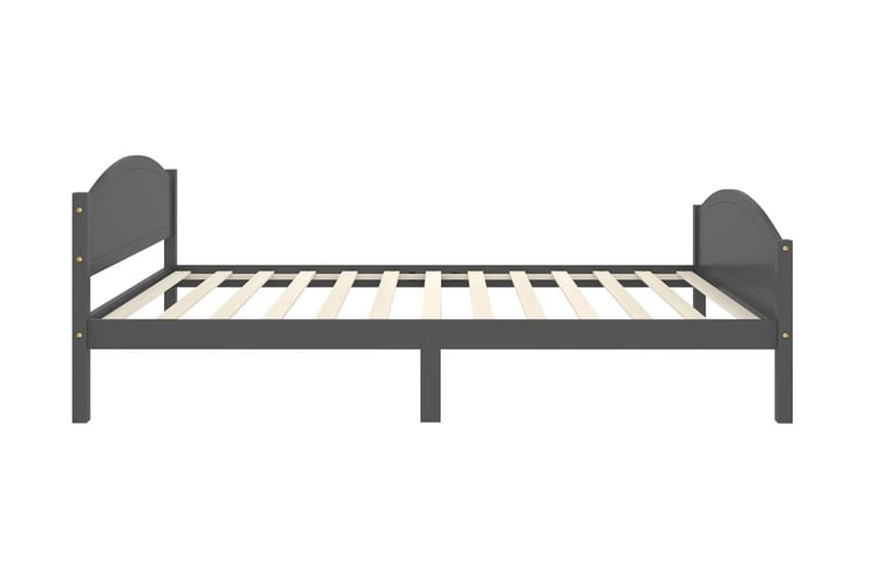 Sängram mörkgrå massiv furu 120x200 cm - Mörkgrå - Möbler - Säng - Sängram & sängstomme