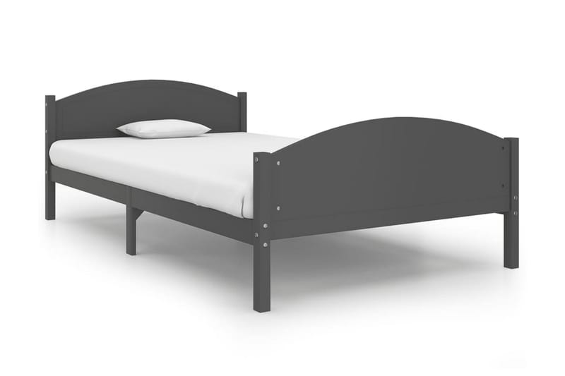 Sängram mörkgrå massiv furu 120x200 cm - Mörkgrå - Möbler - Säng - Sängram & sängstomme