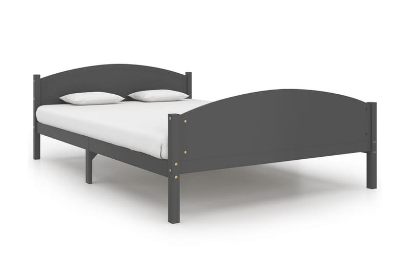 Sängram mörkgrå massiv furu 160x200 cm - Mörkgrå - Möbler - Säng - Sängram & sängstomme
