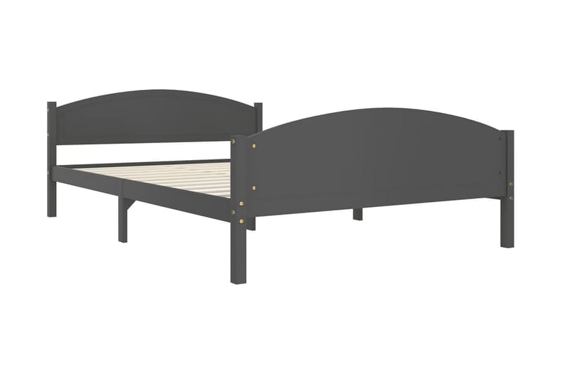 Sängram mörkgrå massiv furu 160x200 cm - Mörkgrå - Möbler - Säng - Sängram & sängstomme