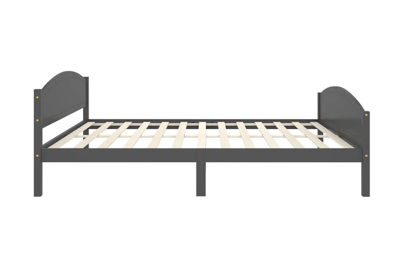 Sängram mörkgrå massiv furu 160x200 cm - Mörkgrå - Sängram & sängstomme