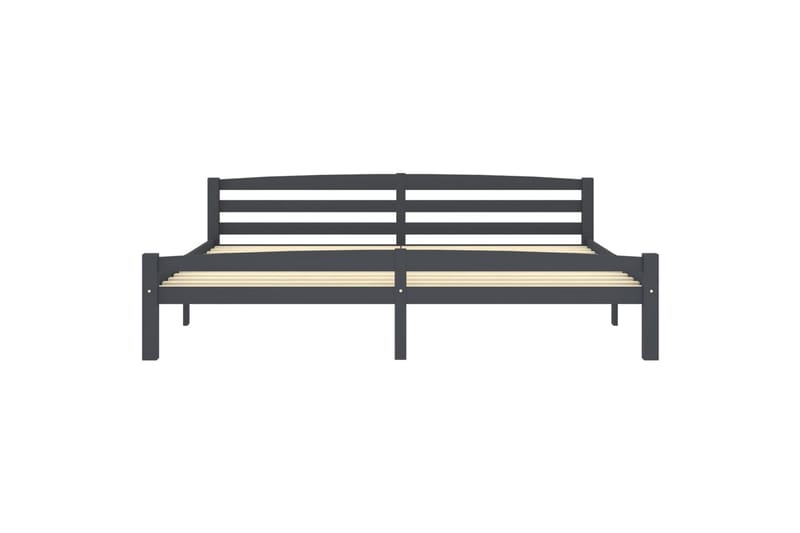 Sängram mörkgrå massiv furu 200x200 cm - Grå - Möbler - Säng - Sängram & sängstomme