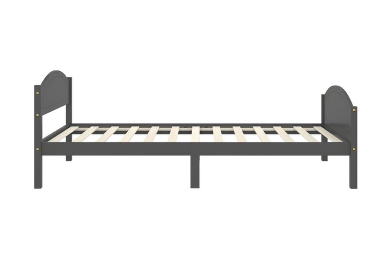 Sängram mörkgrå massiv furu 90x200 cm - Mörkgrå - Möbler - Säng - Sängram & sängstomme