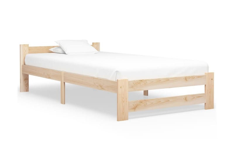 Sängram massiv furu 100x200 cm - Brun - Möbler - Säng - Sängram & sängstomme