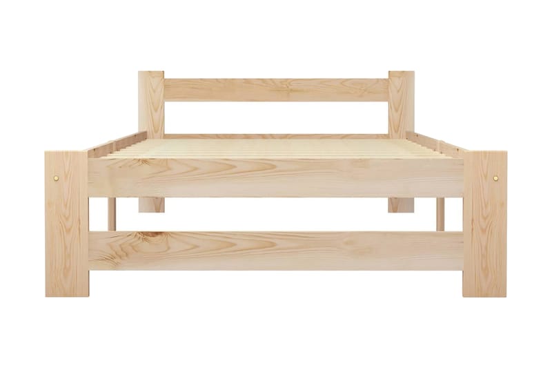 Sängram massiv furu 100x200 cm - Brun - Möbler - Säng - Sängram & sängstomme