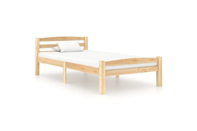 Sängram massiv furu 100x200 cm - Brun - Möbler - Säng - Sängram & sängstomme