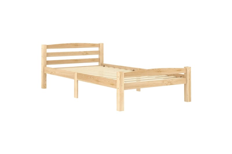 Sängram massiv furu 100x200 cm - Brun - Möbler - Säng - Sängram & sängstomme