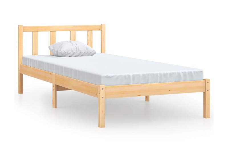 Sängram massiv furu 100x200 cm - Brun - Möbler - Säng - Sängram & sängstomme