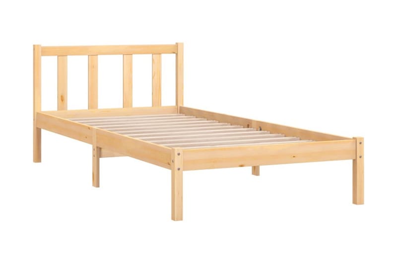 Sängram massiv furu 100x200 cm - Brun - Möbler - Säng - Sängram & sängstomme