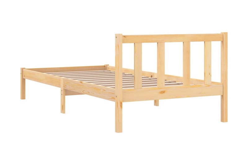 Sängram massiv furu 100x200 cm - Brun - Möbler - Säng - Sängram & sängstomme