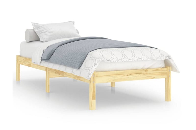Sängram massiv furu 100x200 cm - Brun - Möbler - Säng - Sängram & sängstomme