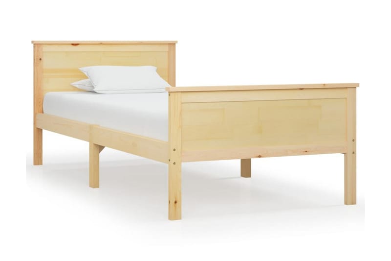 Sängram massiv furu 100x200 cm - Brun - Möbler - Säng - Sängram & sängstomme
