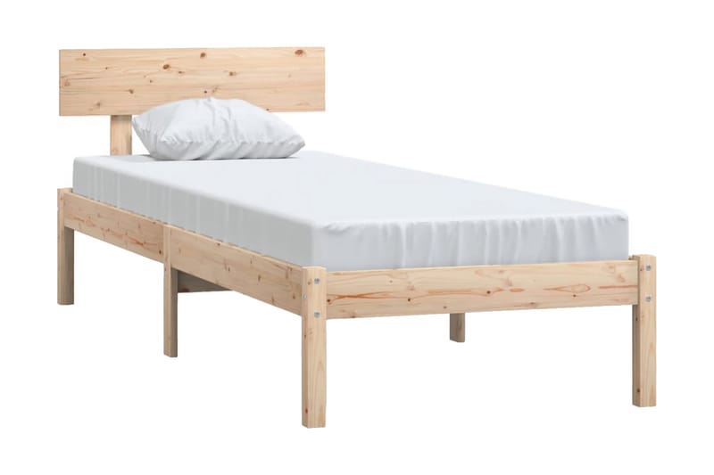 Sängram massiv furu 100x200 cm - Brun - Möbler - Säng - Sängram & sängstomme