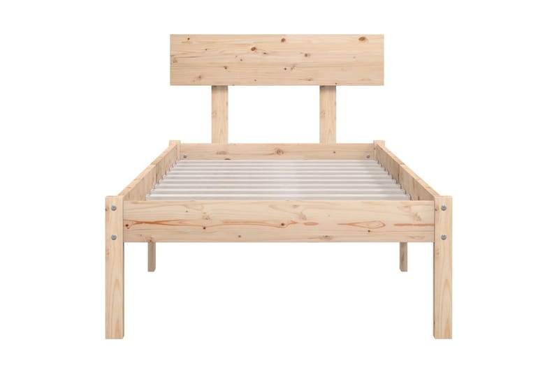 Sängram massiv furu 100x200 cm - Brun - Möbler - Säng - Sängram & sängstomme