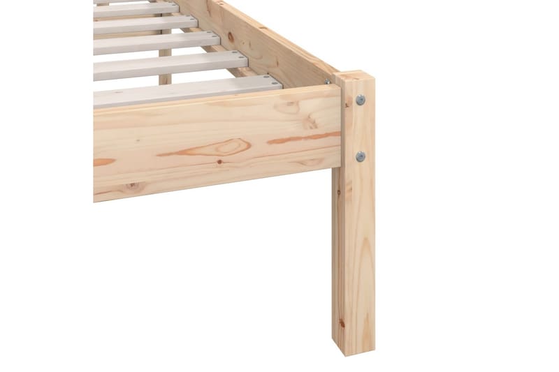 Sängram massiv furu 100x200 cm - Brun - Möbler - Säng - Sängram & sängstomme