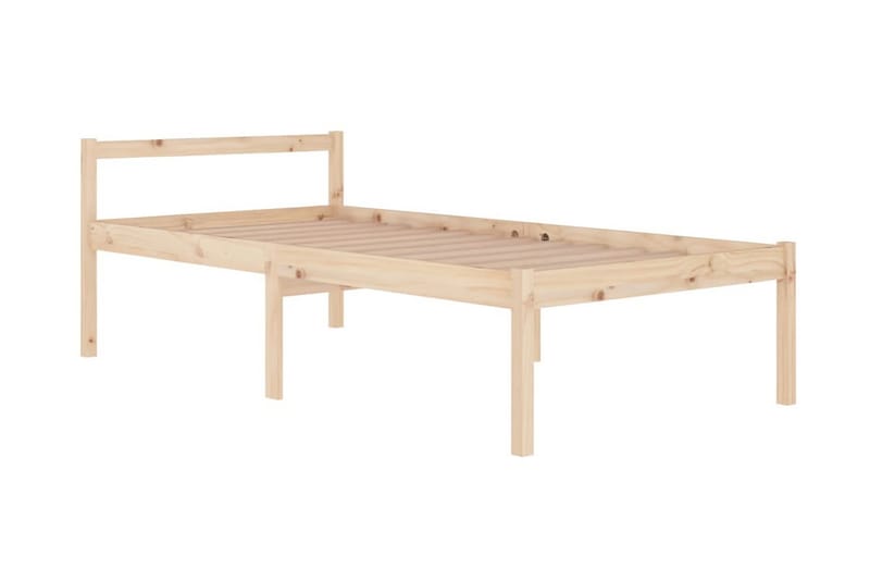 Sängram massiv furu 100x200 cm - Brun - Möbler - Säng - Sängram & sängstomme