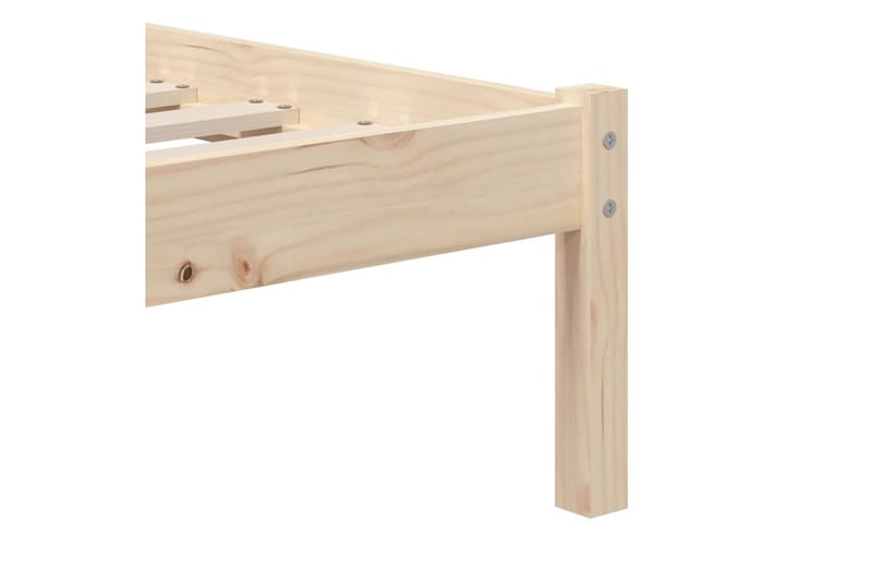 Sängram massiv furu 100x200 cm enkelsäng - Brun - Möbler - Säng - Sängram & sängstomme