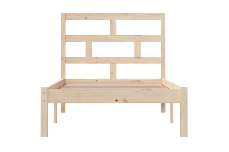 Sängram massiv furu 100x200 cm enkelsäng - Brun - Möbler - Säng - Sängram & sängstomme