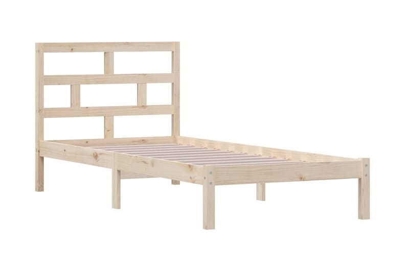 Sängram massiv furu 100x200 cm enkelsäng - Brun - Möbler - Säng - Sängram & sängstomme
