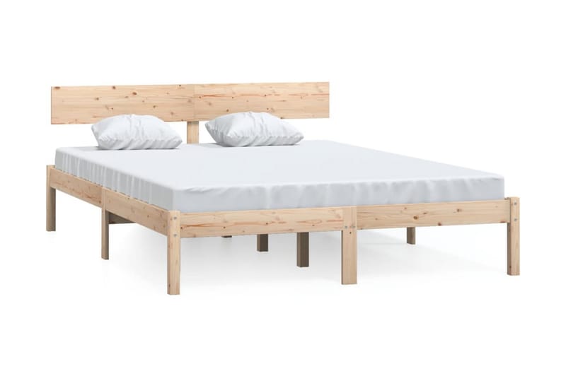 Sängram massiv furu 120x190 cm - Brun - Möbler - Säng - Sängram & sängstomme