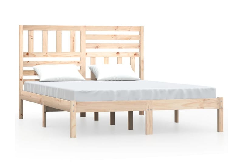 Sängram massiv furu 120x190 cm - Brun - Möbler - Säng - Sängram & sängstomme