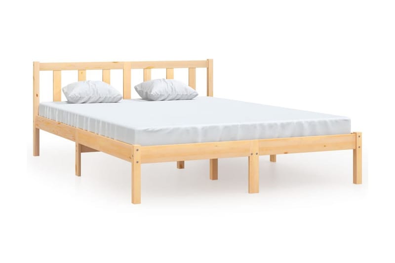 Sängram massiv furu 120x190 cm UK liten dubbel - Brun - Möbler - Säng - Sängram & sängstomme