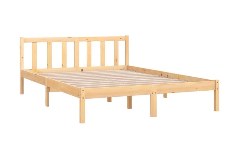 Sängram massiv furu 120x190 cm UK liten dubbel - Brun - Möbler - Säng - Sängram & sängstomme