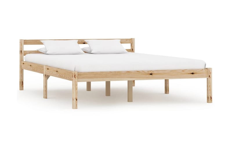 Sängram massiv furu 120x200 cm - Brun - Möbler - Säng - Sängram & sängstomme