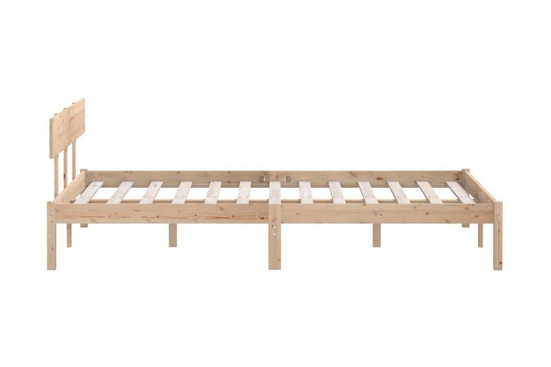 Sängram massiv furu 135x190 cm UK dubbel - Brun - Möbler - Säng - Sängram & sängstomme