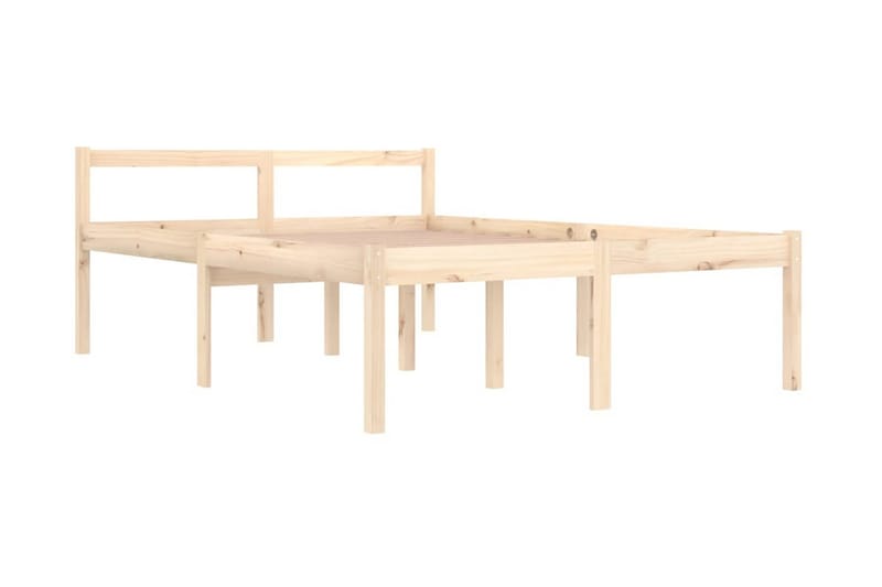 Sängram massiv furu 140x190 cm - Brun - Möbler - Säng - Sängram & sängstomme