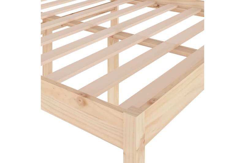 Sängram massiv furu 140x190 cm - Brun - Möbler - Säng - Sängram & sängstomme