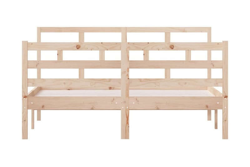 Sängram massiv furu 140x190 cm - Brun - Möbler - Säng - Sängram & sängstomme