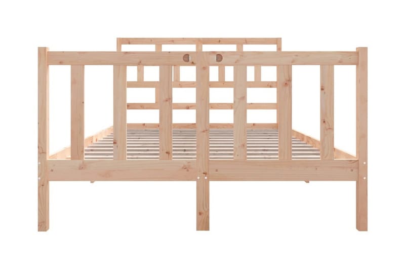 Sängram massiv furu 140x190 cm - Brun - Möbler - Säng - Sängram & sängstomme