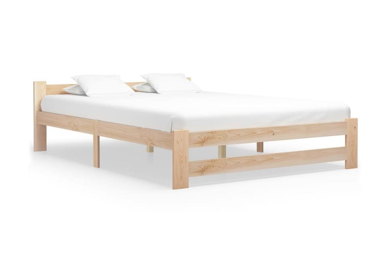 Sängram massiv furu 140x200 cm - Brun - Möbler - Säng - Sängram & sängstomme