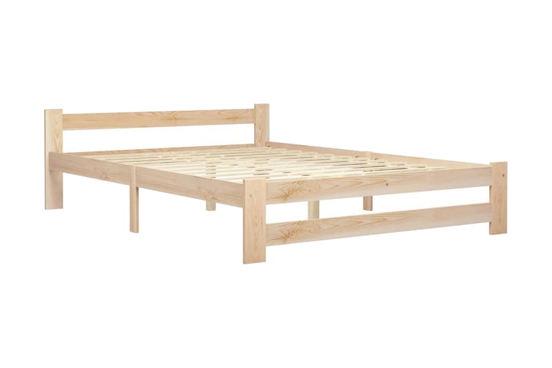 Sängram massiv furu 140x200 cm - Brun - Möbler - Säng - Sängram & sängstomme