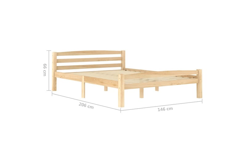 Sängram massiv furu 140x200 cm - Brun - Möbler - Säng - Sängram & sängstomme