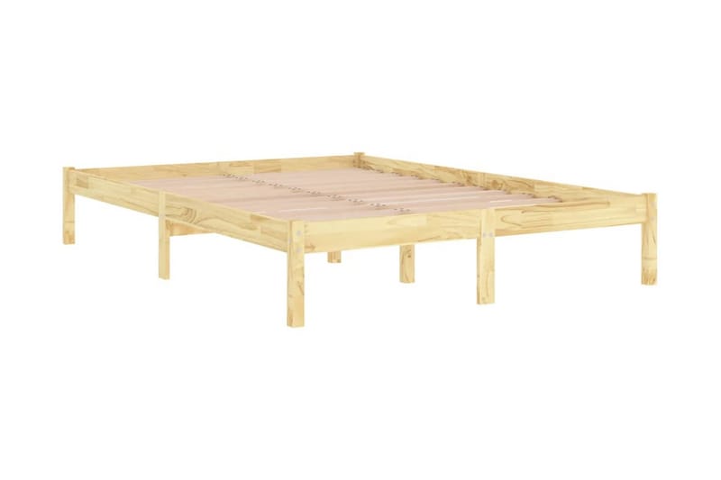 Sängram massiv furu 140x200 cm - Brun - Möbler - Säng - Sängram & sängstomme