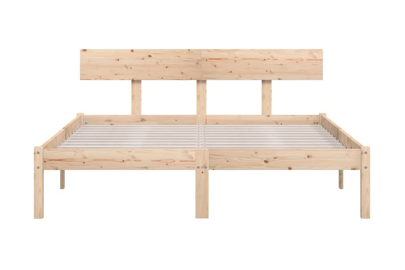Sängram massiv furu 140x200 cm - Brun - Möbler - Säng - Sängram & sängstomme