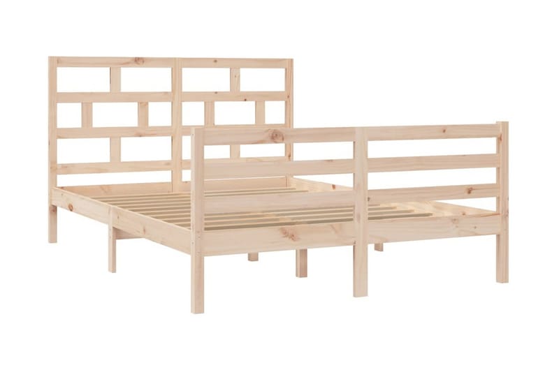 Sängram massiv furu 140x200 cm - Brun - Möbler - Säng - Sängram & sängstomme
